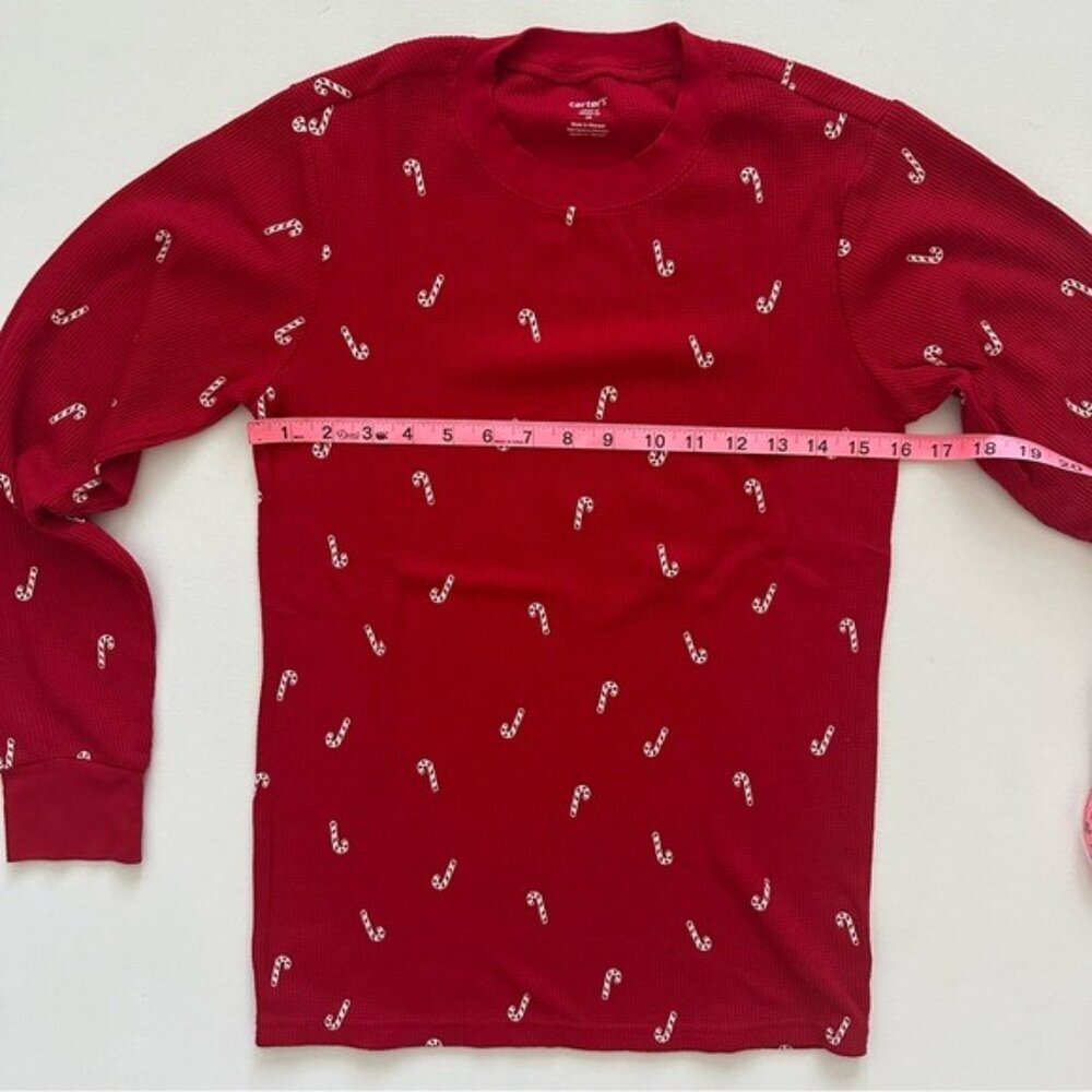 Carter’s Adult 2-Piece Candy Cane Thermal Pajamas Size S - Picture 5 of 16